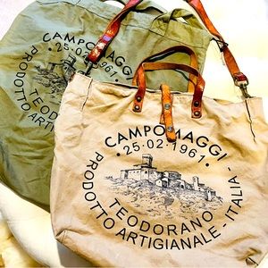 Campomaggi Large Canvas Tote and Dust bag